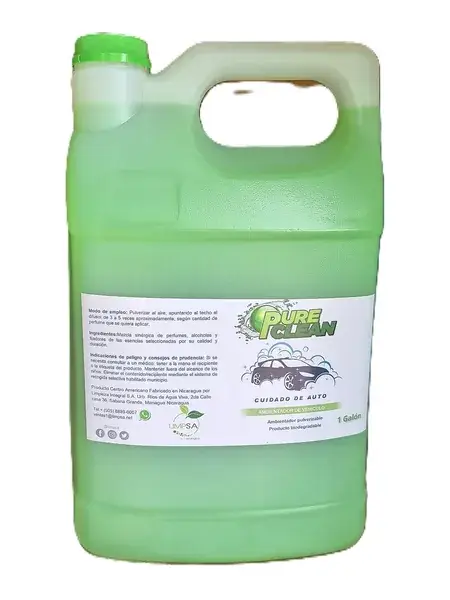 Galón de Ambientador para vehículos EcoClean, producto de limpieza fabricado por LIMPSA