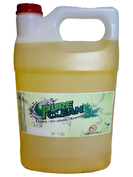 Galón de Limpia pisos desinfectante y aromatizante PureClean, producto de limpieza fabricado por LIMPSA