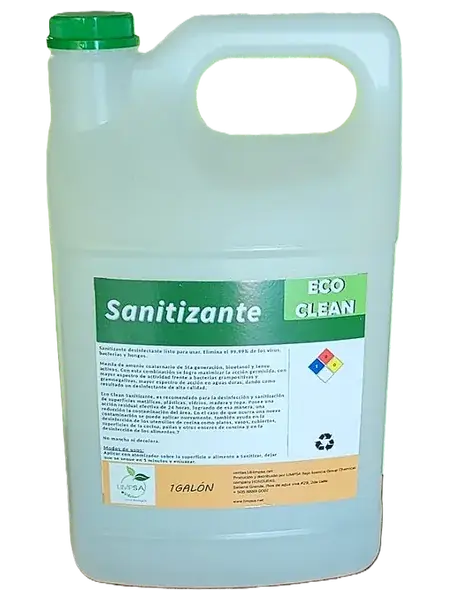 Galón de Sanitizante listo para usar PureClean, producto de limpieza fabricado por LIMPSA